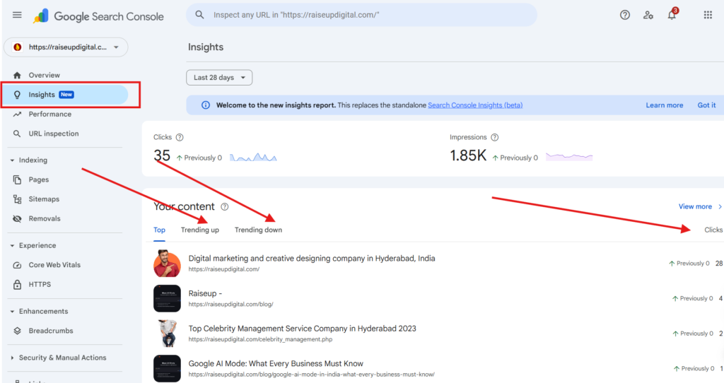 Google Search Console Insights: The Complete Guide to the New Feature (2024)